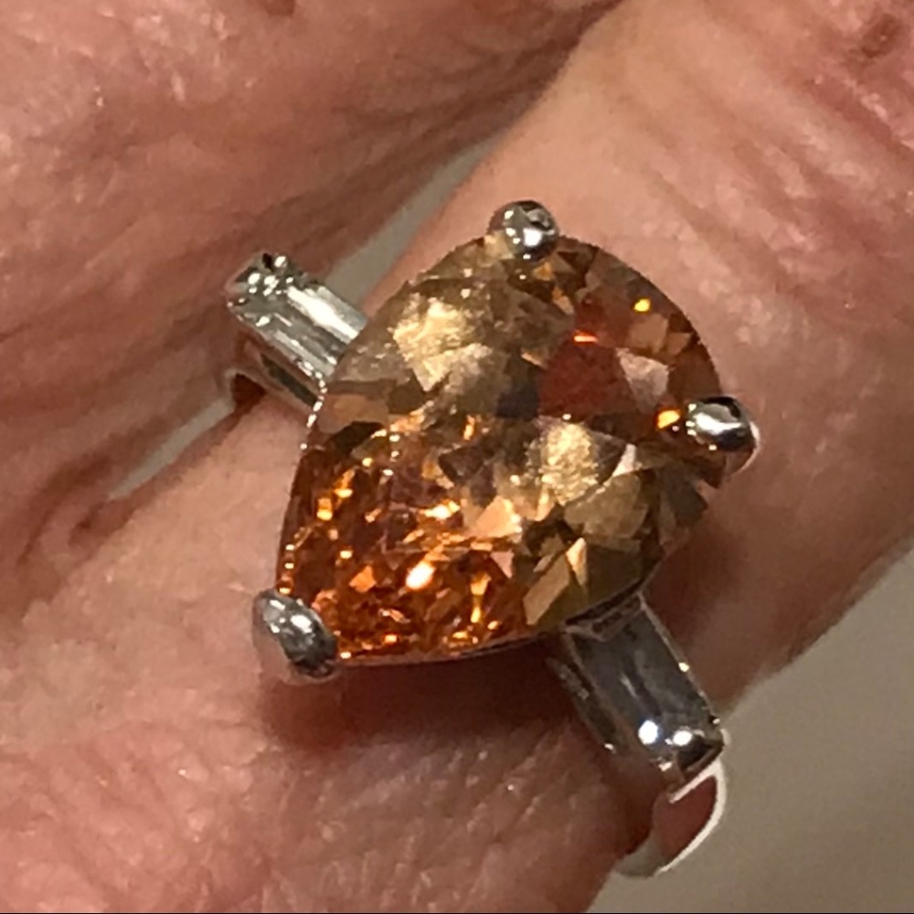 Vintage pink/rust Cocktail Ring